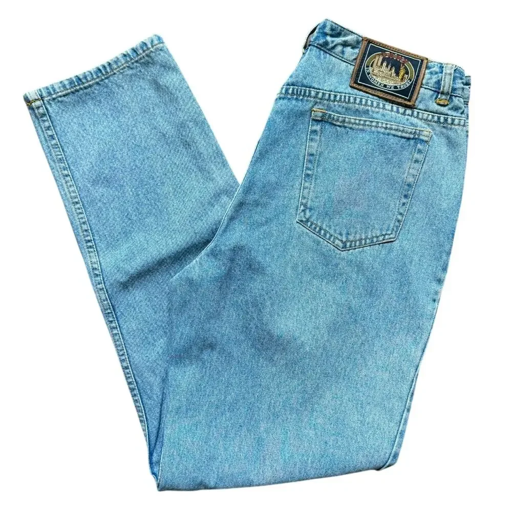 DKNY Vintage ‘90s Jeans Light Wash Denim Women’s Tapered Leg Sz 8